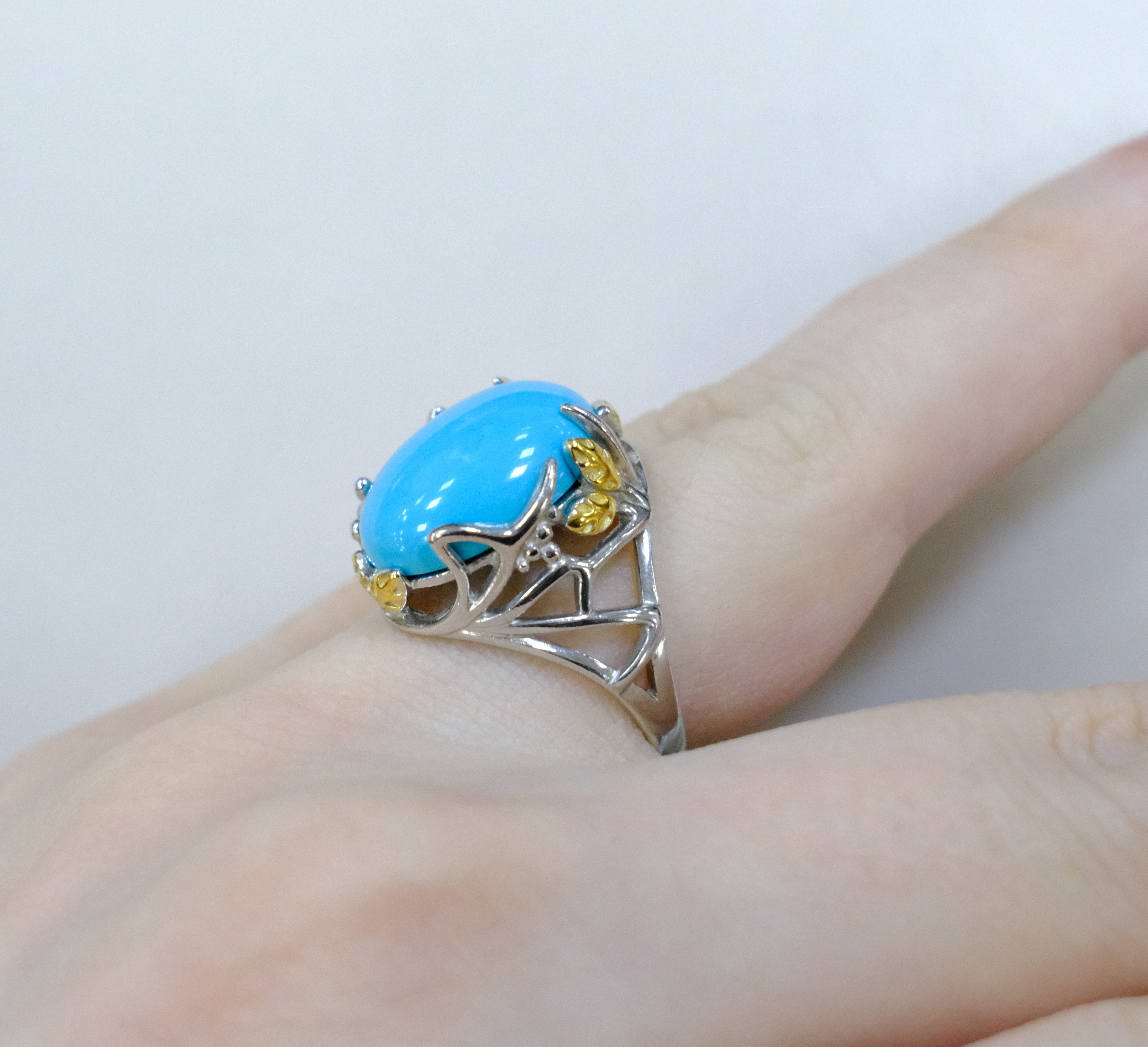 Серебряное кольцо с бирюзой